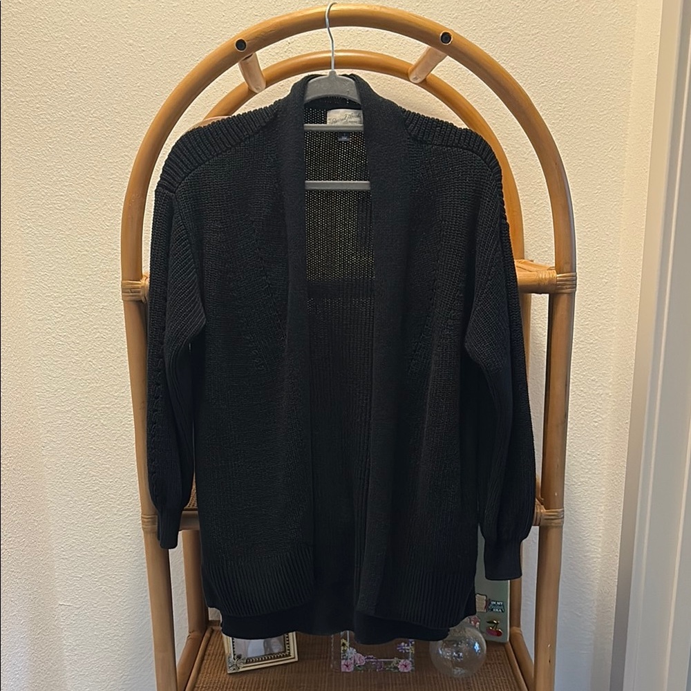 Universal Thread Black Open-Front Cardigan Sweater